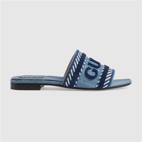 gucci sandalo donn|gucci denim slide sandals.